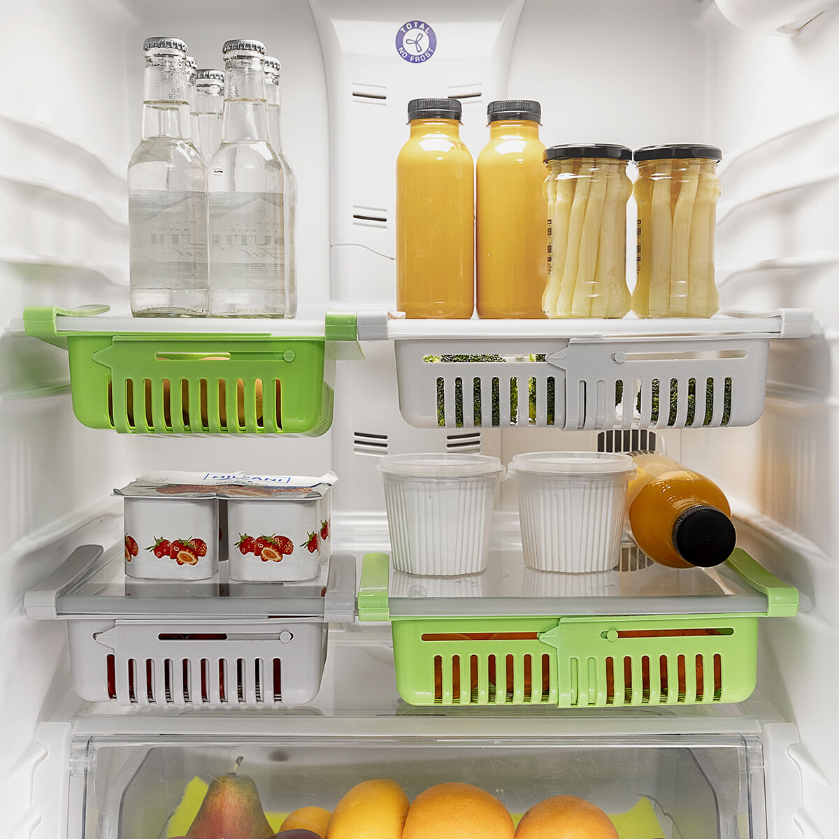 Innovagoods Aanpasbare Koelkastorganiser Friwer Innovagoods 2 Stuks