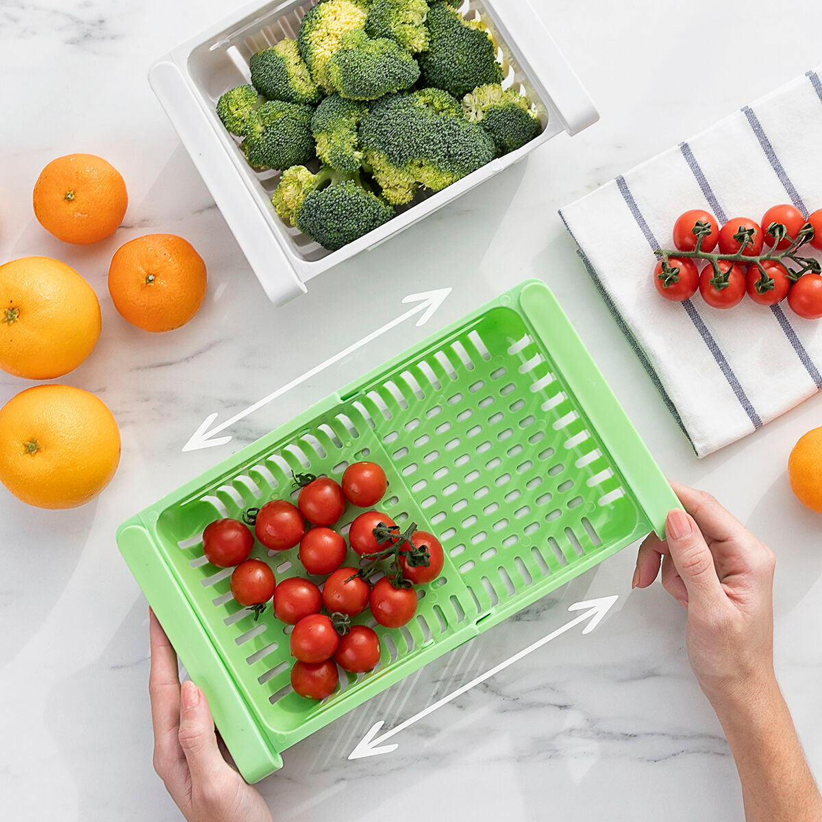 Innovagoods Aanpasbare Koelkastorganiser Friwer Innovagoods 2 Stuks